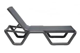 Шезлонг-лежак пластиковый Vela антрацит 1940х690х430-1020 мм Шезлонг-лежак пластиковый Vela антрацит 1940х690х430-1020 мм