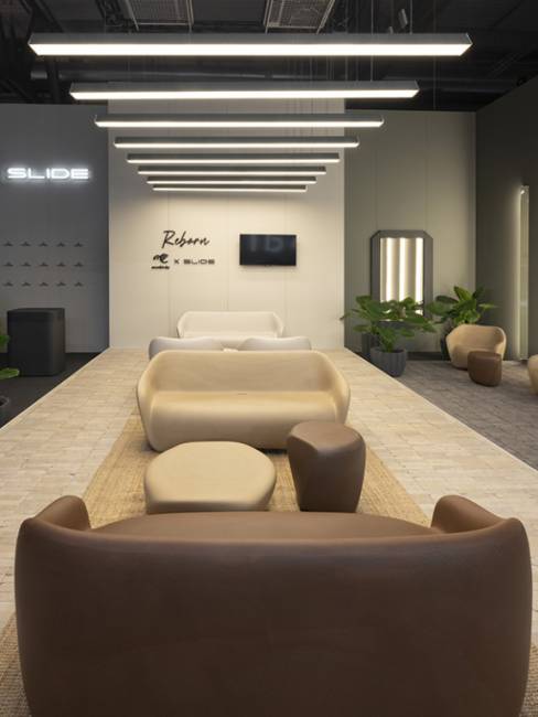 Диван пластиковый двухместный Reborn Standard мокко коричневый 1180х800х700 мм