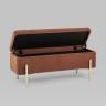 Банкетка Болейн с ящиком велюр терракотовый