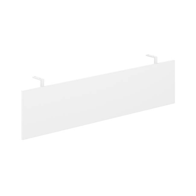 AG.010.WH.WH / Передняя панель 1510x350x18 мм для стола 1800 на опорной тумбе с комплектом креплений / цвет: белый, кронштейны: белый