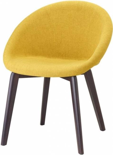 Кресло с обивкой Natural Giulia Pop венге, желтый 610х590х800 мм Кресло с обивкой Natural Giulia Pop венге, желтый 610х590х800 мм