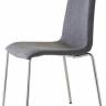 Стул с обивкой Mannequin Pop 4 legs хром, серый 475х520х900 мм