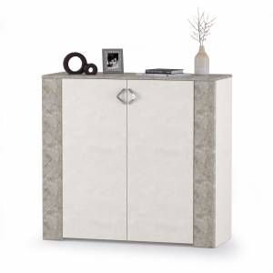 Тумба-комод Амели Моби 13.107 цвет шёлковый камень/бетон чикаго беж