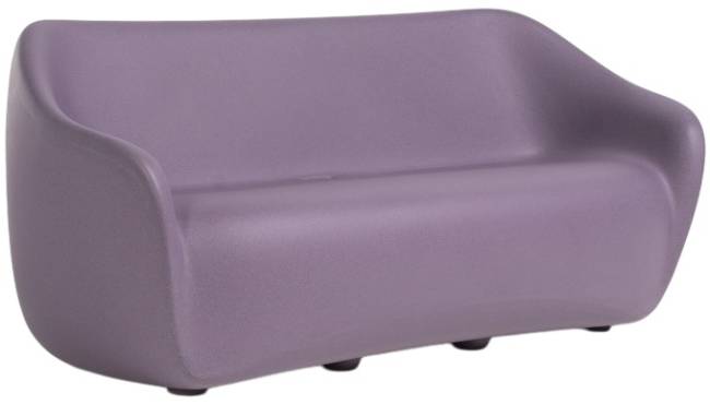 Диван пластиковый двухместный Reborn Standard ирис фиолетовый 1180х800х700 мм