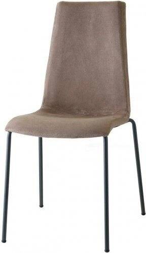 Стул пластиковый с обивкой Scab Design, Mannequin Pop антрацит, коричневый