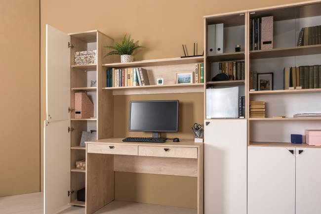 Шкаф Бостон 13.155 цвет дуб эндгрейн элегантный/фасады МДФ милк рикамо софт Шкаф Бостон 13.155 цвет дуб эндгрейн элегантный/фасады МДФ милк рикамо софт