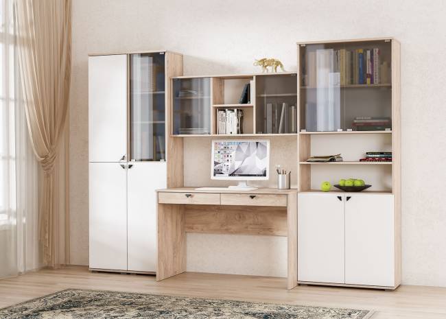 Шкаф Бостон 13.155 цвет дуб эндгрейн элегантный/фасады МДФ милк рикамо софт Шкаф Бостон 13.155 цвет дуб эндгрейн элегантный/фасады МДФ милк рикамо софт