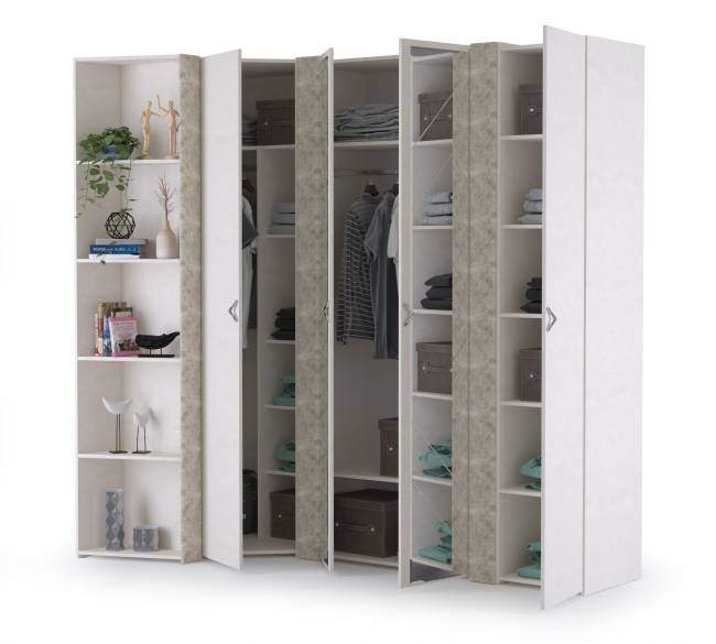 Набор шкафов Амели Моби № 1 цвет шёлковый камень/бетон чикаго беж