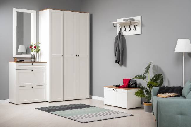 Вешалка Остин 15.12 цвет белый шагрень