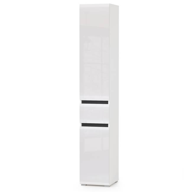 Стенка в гостиную Сидней № 21 цвет белый/чёрный/фасады МДФ белый глянец Стенка в гостиную Сидней № 21 цвет белый/чёрный/фасады МДФ белый глянец