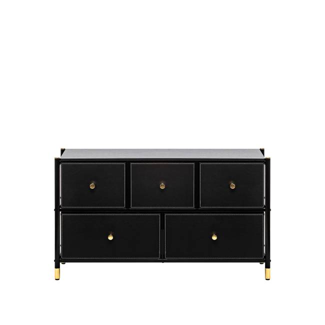 Комод Leset Хайди широкий 5 ящиков Чёрный Чёрный