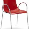 Кресло с обивкой Zebra Pop хром, красный 540х520х810 мм