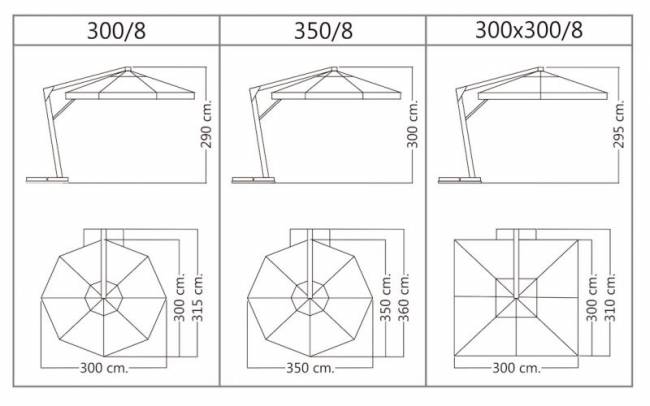 Профeссиональный зонт MAESTRO LUX 350 круглый