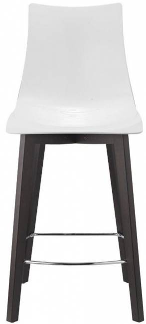 Стул полубарный пластиковый Natural Zebra Antishock венге, белый 460х500х1040 мм