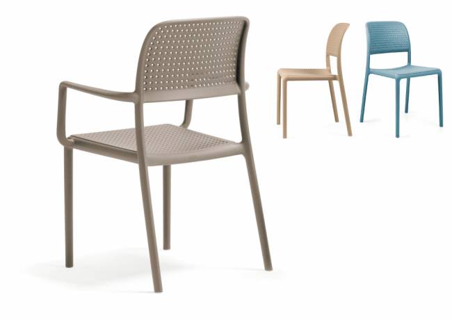 Кресло пластиковое Bora тортора 585х570х860 мм