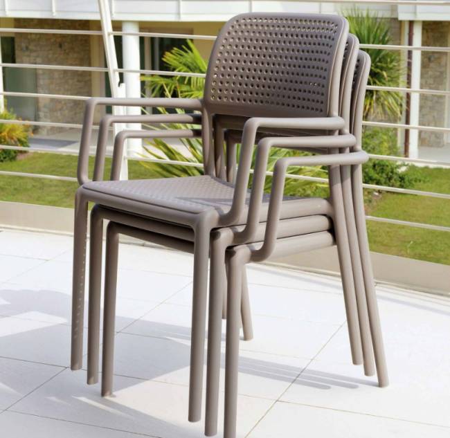 Кресло пластиковое Bora тортора 585х570х860 мм