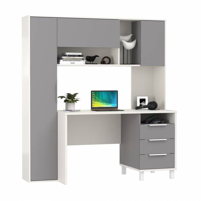 Рабочий стол Комфорт 12.95N цвет белый премиум/серый шифер Рабочий стол Комфорт 12.95N цвет белый премиум/серый шифер