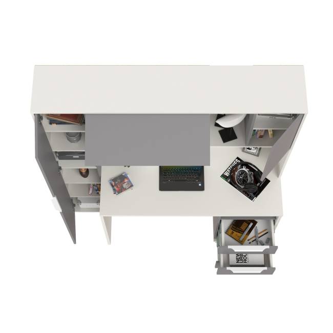 Рабочий стол Комфорт 12.95N цвет белый премиум/серый шифер Рабочий стол Комфорт 12.95N цвет белый премиум/серый шифер