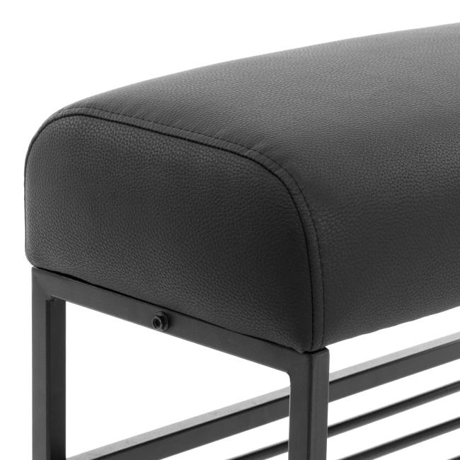 Банкетка-обувница Charli Lux/Чарли Люкс экокожа , Sharp Чёрный Sharp Чёрный экокожа Банкетка-обувница Charli Lux/Чарли Люкс экокожа , Sharp Чёрный Sharp Чёрный экокожа