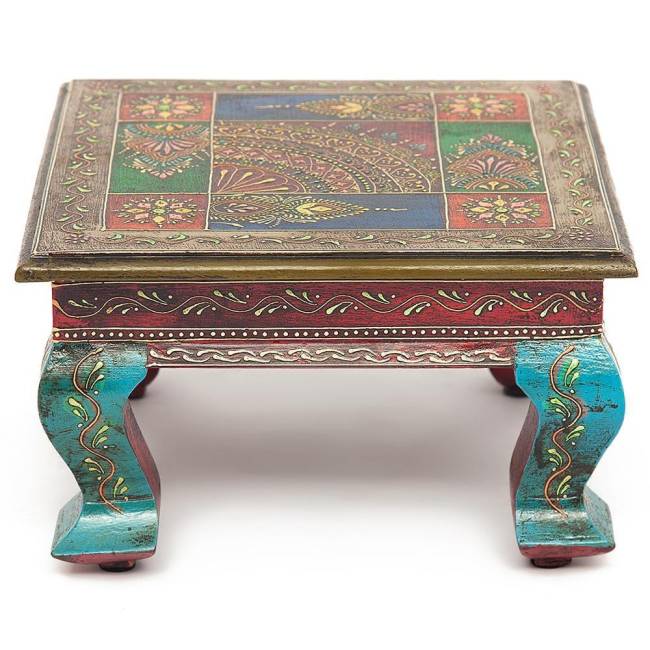 Столик Secret de Maison Havely/Хевели (мод. BJ-001) массив манго, 30х30х17см, этническая роспись (Комплект из 2 шт.) этническая роспись дерево манго Столик Secret de Maison Havely/Хевели (мод. BJ-001) массив манго, 30х30х17см, этническая роспись (Комплект из 2 шт.) этническая роспись дерево манго