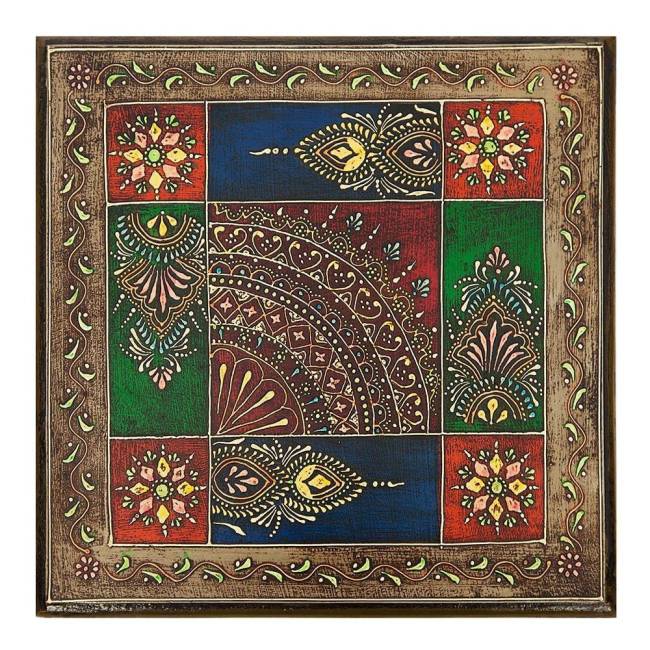 Столик Secret de Maison Havely/Хевели (мод. BJ-001) массив манго, 30х30х17см, этническая роспись (Комплект из 2 шт.) этническая роспись дерево манго Столик Secret de Maison Havely/Хевели (мод. BJ-001) массив манго, 30х30х17см, этническая роспись (Комплект из 2 шт.) этническая роспись дерево манго