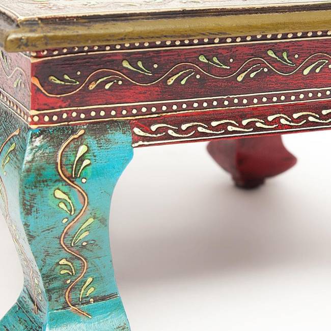 Столик Secret de Maison Havely/Хевели (мод. BJ-001) массив манго, 30х30х17см, этническая роспись (Комплект из 2 шт.) этническая роспись дерево манго Столик Secret de Maison Havely/Хевели (мод. BJ-001) массив манго, 30х30х17см, этническая роспись (Комплект из 2 шт.) этническая роспись дерево манго