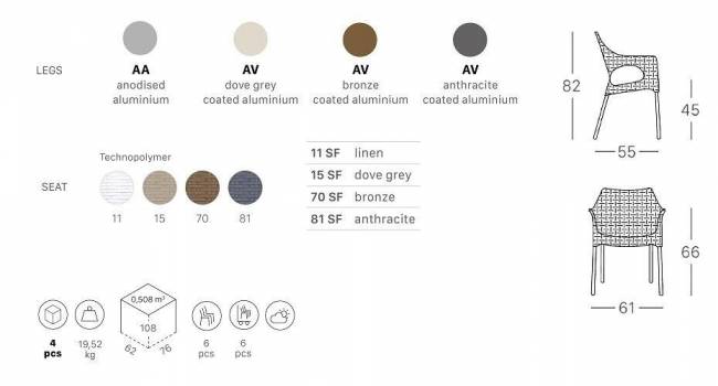 Кресло пластиковое Scab Design, Olimpia Кресло пластиковое Scab Design, Olimpia