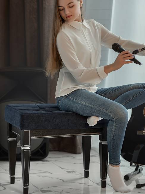 Банкетка Васко В 97Н венге/серебро