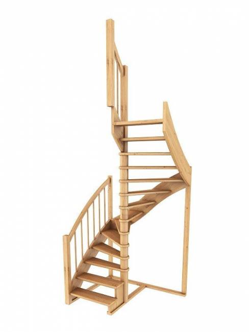 Деревянная лестница К-005м/2 Деревянная лестница К-005м/2