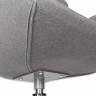 Кресло дизайнерское DOBRIN SWAN, серая ткань AF7, алюминиевое основание