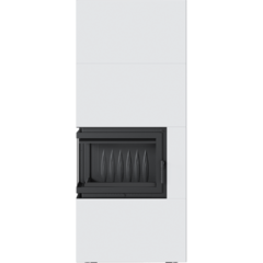 Каминокомплект SIMPLE Box черный/белый с топкой BS, левый угол