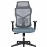 Кресло офисное / Аспер / Asper / черный пластик  /  серая сетка / серая ткань