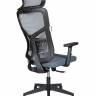 Кресло офисное / Аспер / Asper / черный пластик  /  серая сетка / серая ткань
