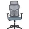 Кресло офисное / Аспер / Asper / черный пластик  /  серая сетка / серая ткань