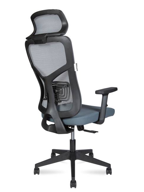 Кресло офисное / Аспер / Asper / черный пластик  /  серая сетка / серая ткань
