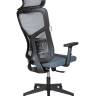 Кресло офисное / Аспер / Asper / черный пластик  /  серая сетка / серая ткань