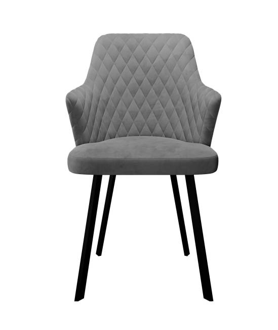 Стул DikLine 345 C56 серый, ножки черные Стул DikLine 345 C56 серый, ножки черные