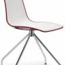 Стул пластиковый Zebra Bicolore хром, белый, красный 460х530х830 мм