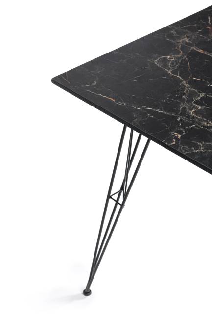 "Руссо" обеденный стол из HPL 150х80см, цвет "черный мрамор"