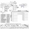 Стол 2-х тумбовый компьютерный со шкафом и антресолью на 900 Мори цвет белый