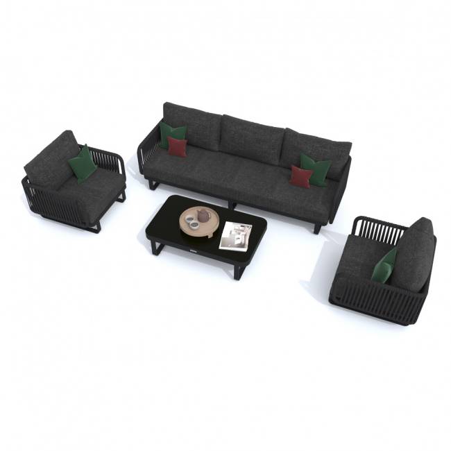 Лаунж зона BELLISA с трехместным диваном - маренго