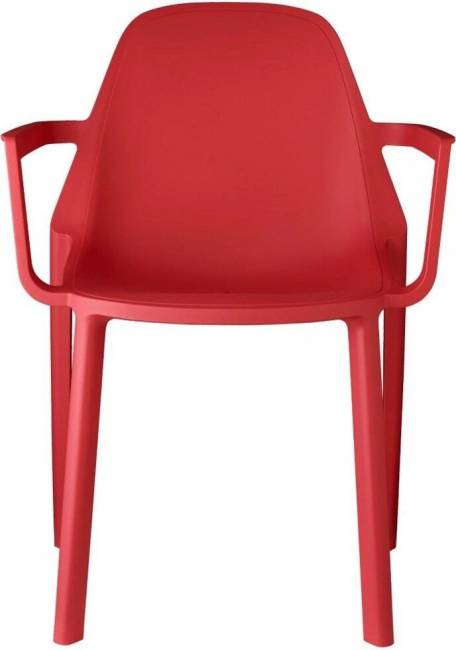 Кресло пластиковое Piu красный 580х540х820 мм