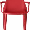 Кресло пластиковое Piu красный 580х540х820 мм