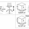 Стул офисный на колесах Zeus Pop белый 580х580х820-950 мм