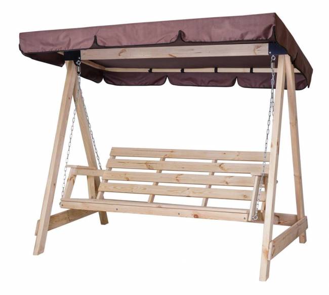 Садовые качели "СЕЛЕНА", не окрашенные