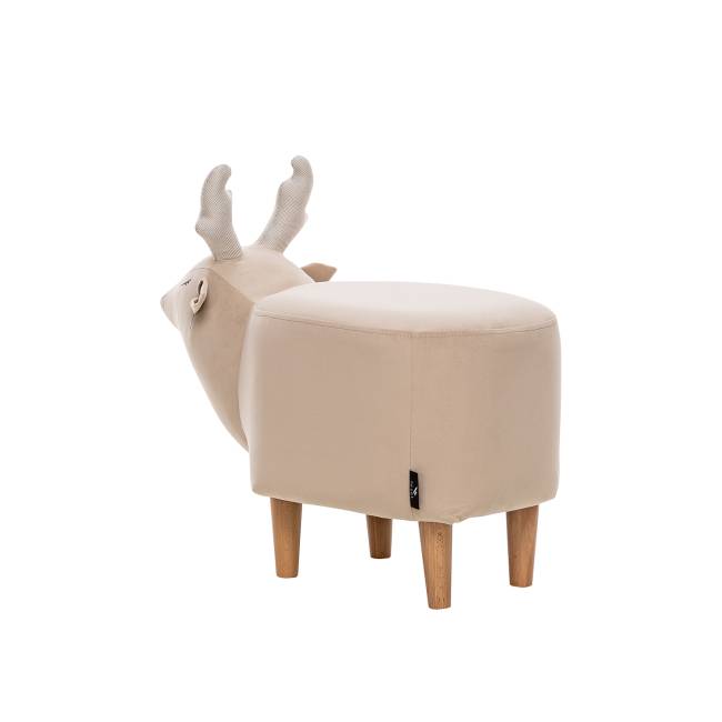 Пуф Leset Maral COMBI V18 бежевый, компаньон Milos 02 белый Бук