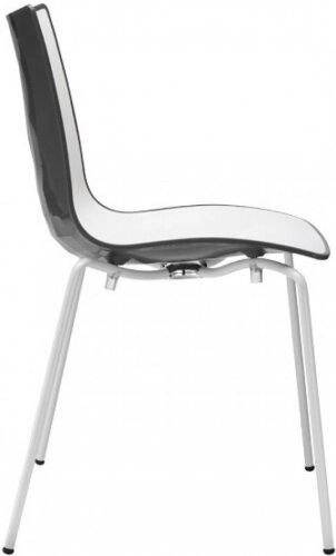 Стул пластиковый Zebra Bicolore 4 legs белый, антрацит 550х520х830 мм Стул пластиковый Zebra Bicolore 4 legs белый, антрацит 550х520х830 мм