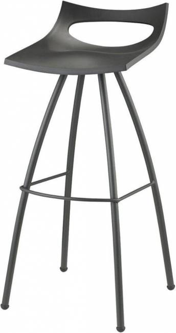 Стул барный пластиковый Diablito антрацит 420х500х970 мм Стул барный пластиковый Diablito антрацит 420х500х970 мм