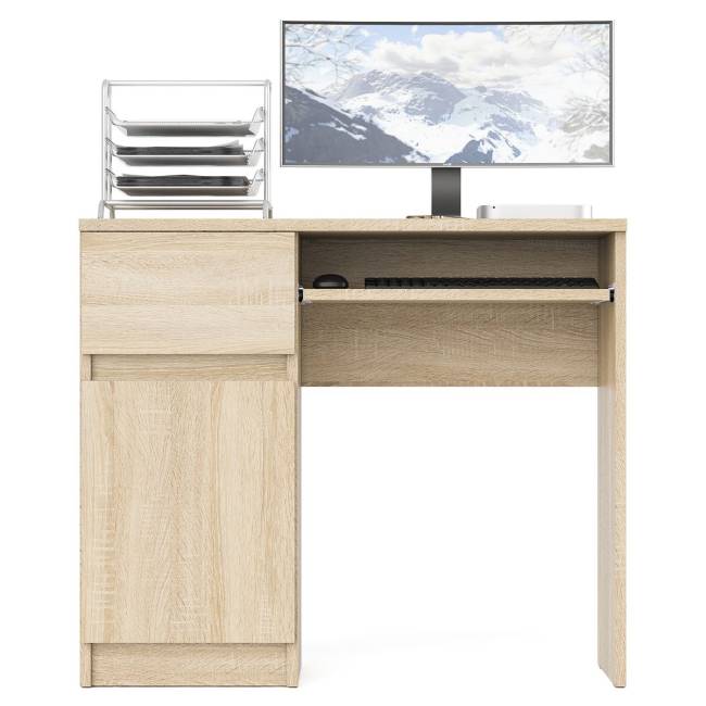 Стол компьютерный Мори МС-1 левый цвет дуб сонома