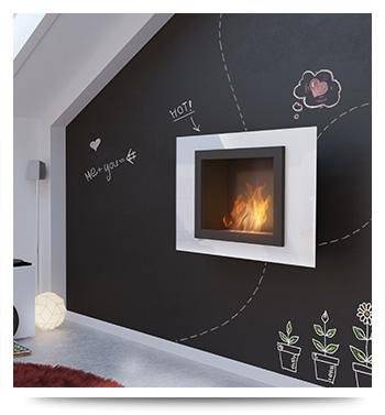 Биокамин Kratki OSCAR TUV белый, черный